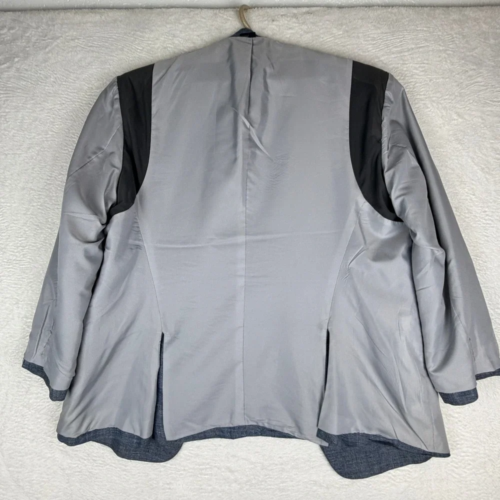 Jos A Bank 1905 Sport Coat Mens 44S Blue 100% Linen Tailored Fit Blazer